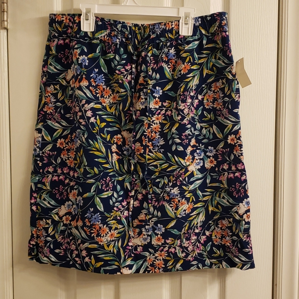 Talbots Floral Knee Length Skirt 8